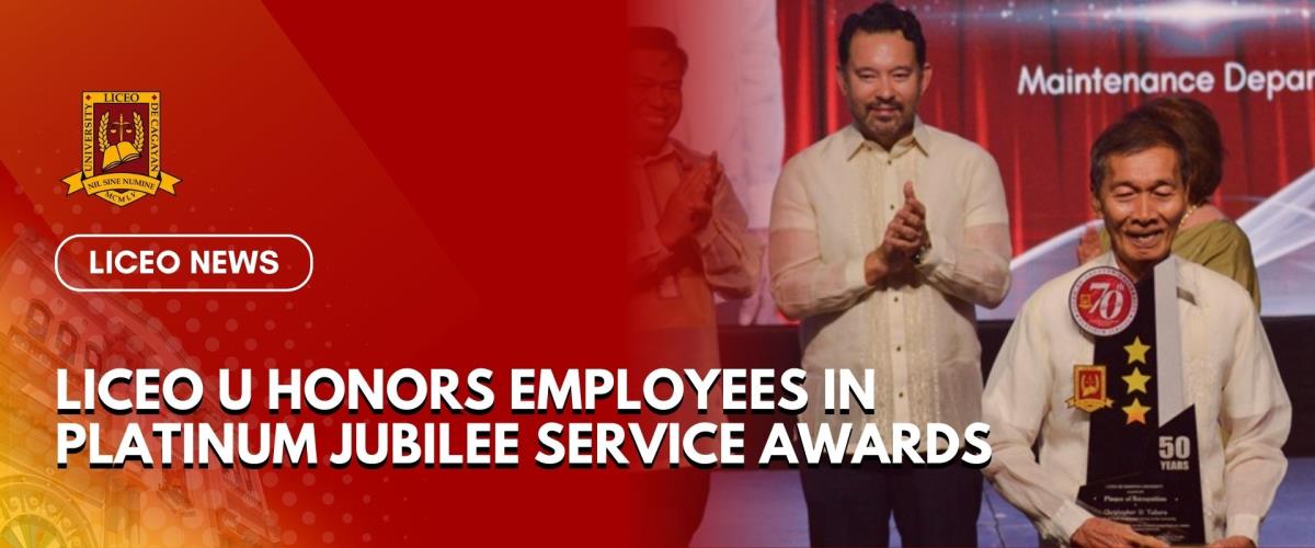 LICEO U HONORS EMPLOYEES IN PLATINUM JUBILEE SERVICE AWARDS