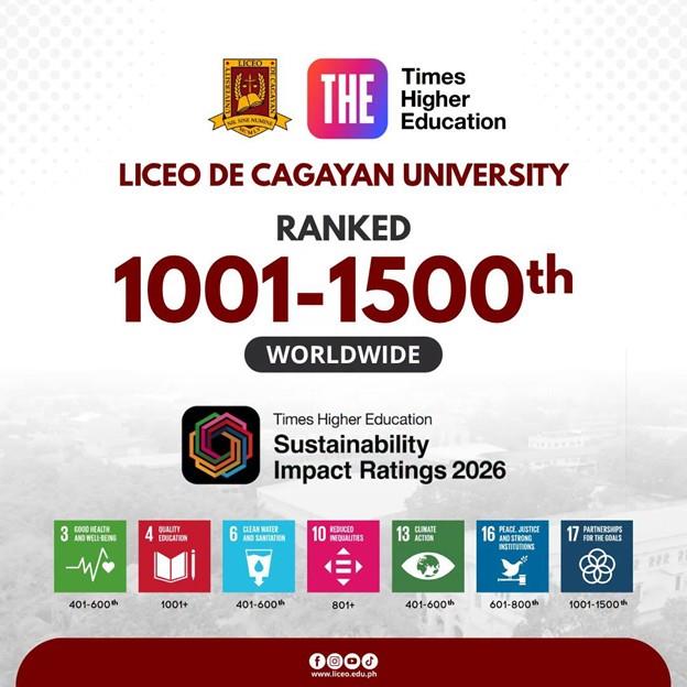 Liceo U Earns Global Recognition in THE Sustainability Impact Ratings 2026